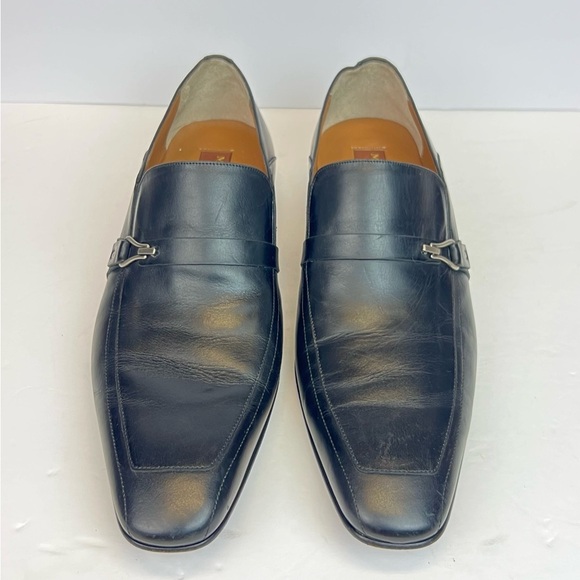 Mezlan Shoes Black Leather Mens Horse Bit Loafer Slip on Size 13W Made in Spain - Picture 11 of 11